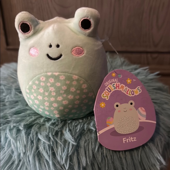Squishmallows Other - Squishmallows Fritz Frog - Mint Green and Pink